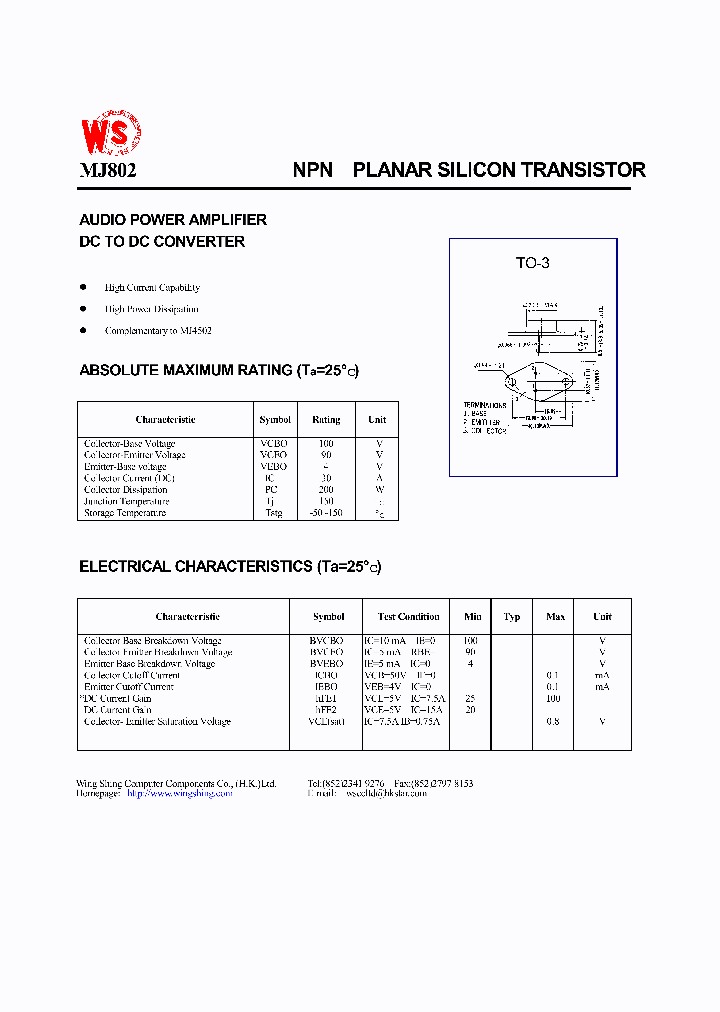 MJ802_374945.PDF Datasheet