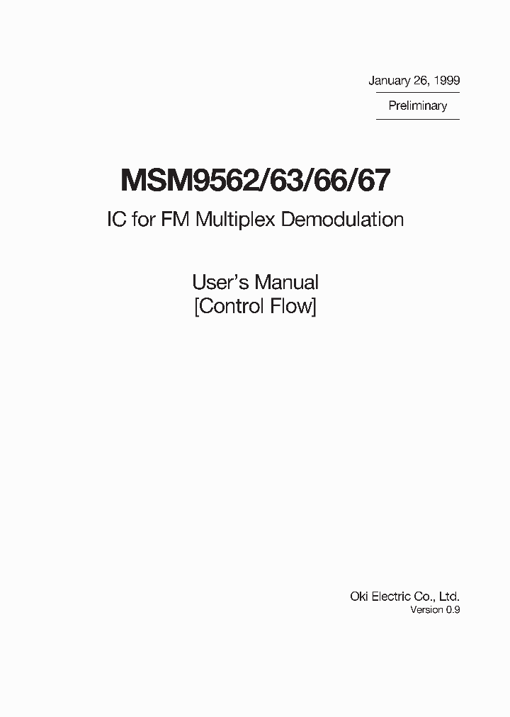 MSM9562_203863.PDF Datasheet