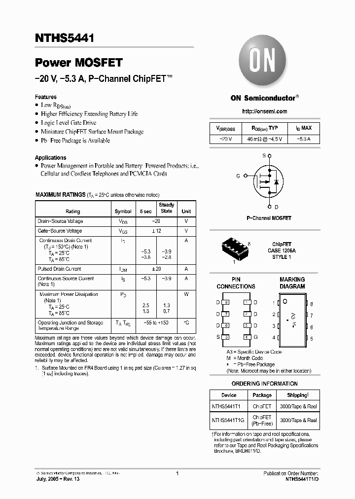 NTHS5441T1G_308499.PDF Datasheet