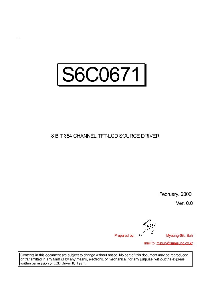 S6C0671_239785.PDF Datasheet