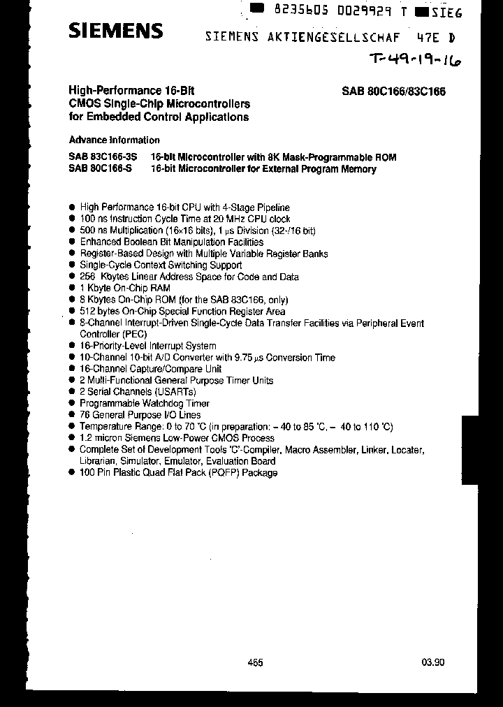 SAB80C166_197300.PDF Datasheet