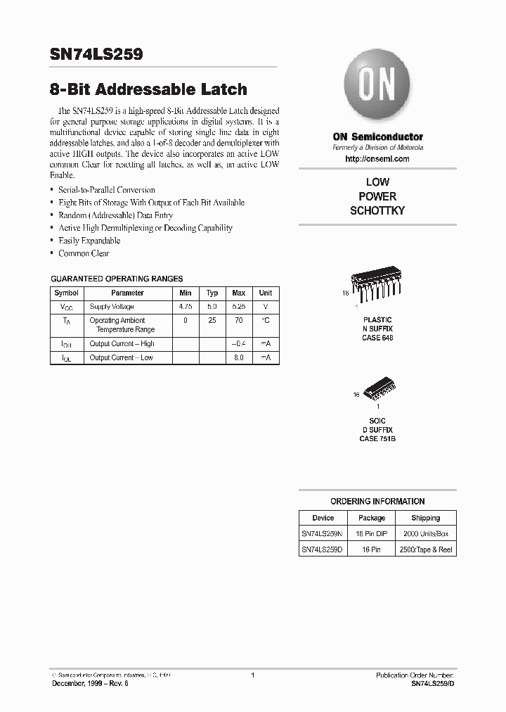 SN74LS259N_340120.PDF Datasheet