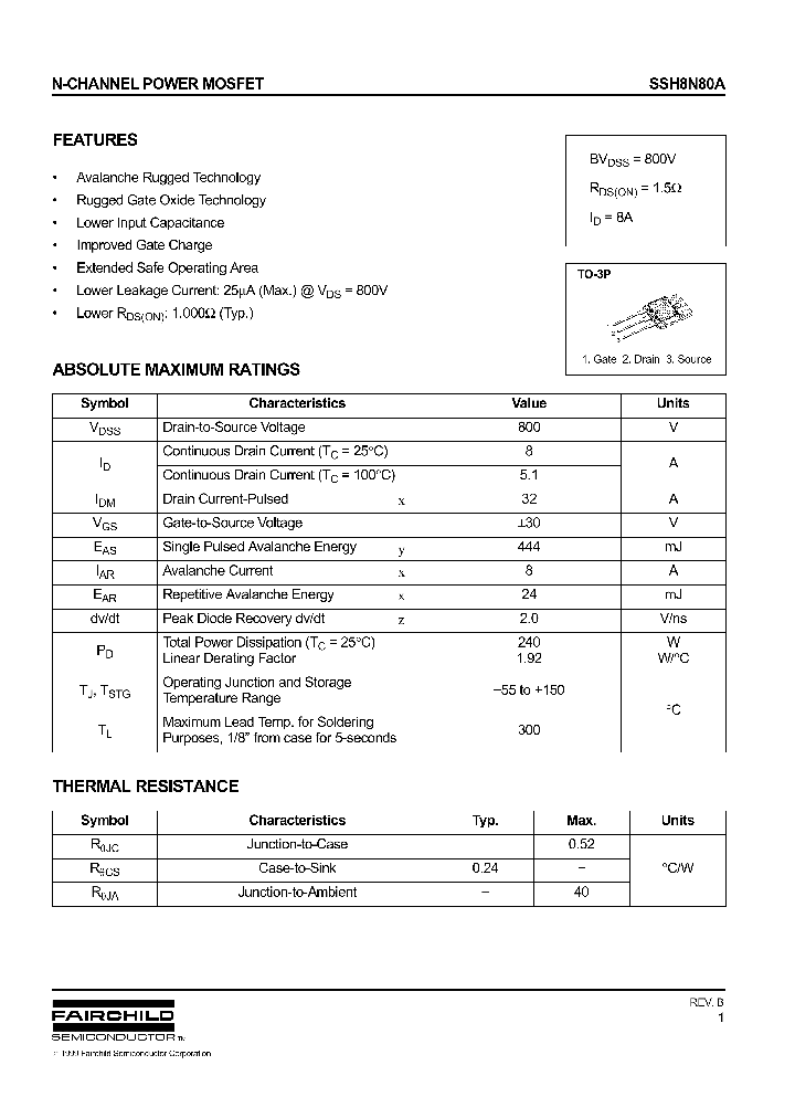 SSH8N80A_331932.PDF Datasheet