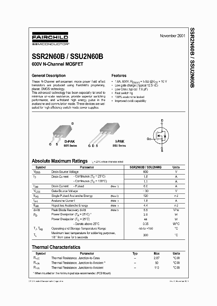 SSU2N60B_360046.PDF Datasheet