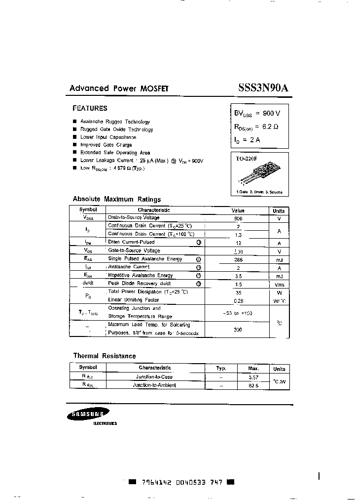 SSS3N90A_186180.PDF Datasheet