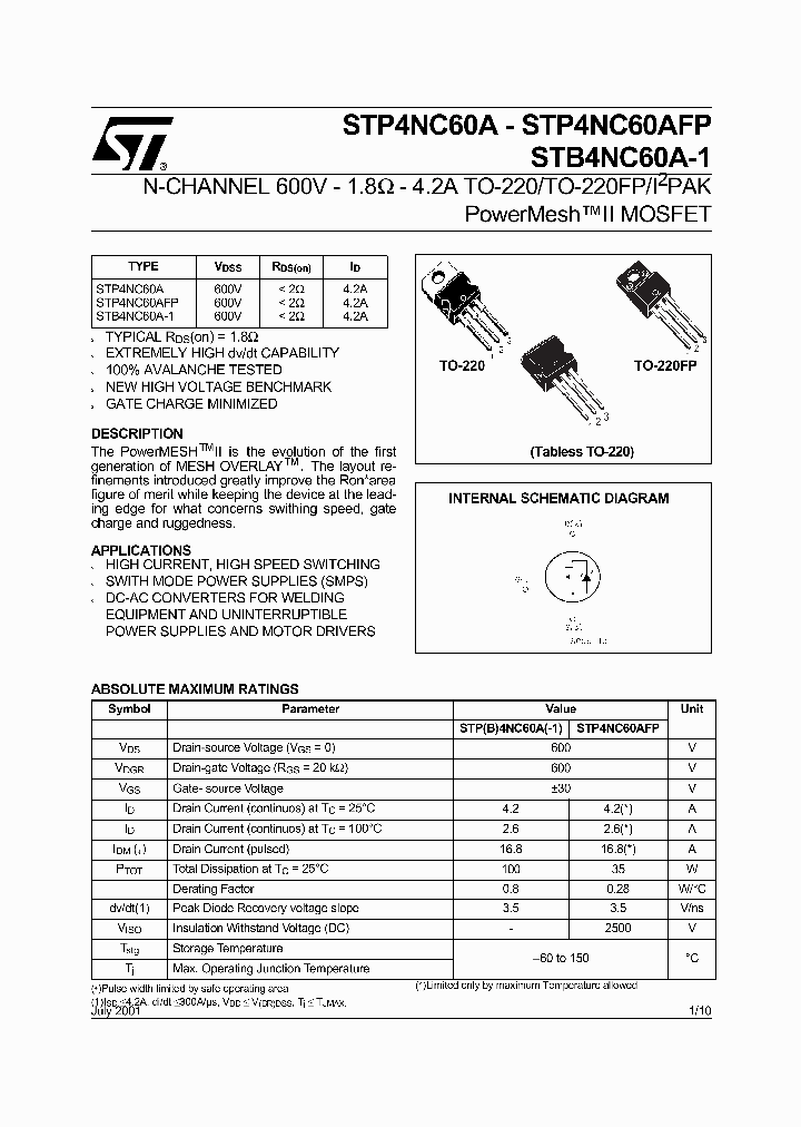 STP4NC60A_159487.PDF Datasheet