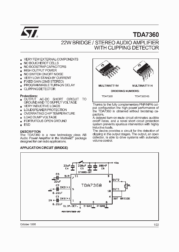 TDA7360_198340.PDF Datasheet