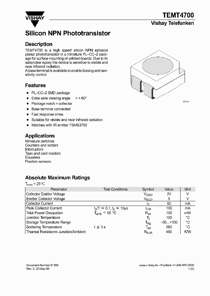 TEMT4700_69222.PDF Datasheet