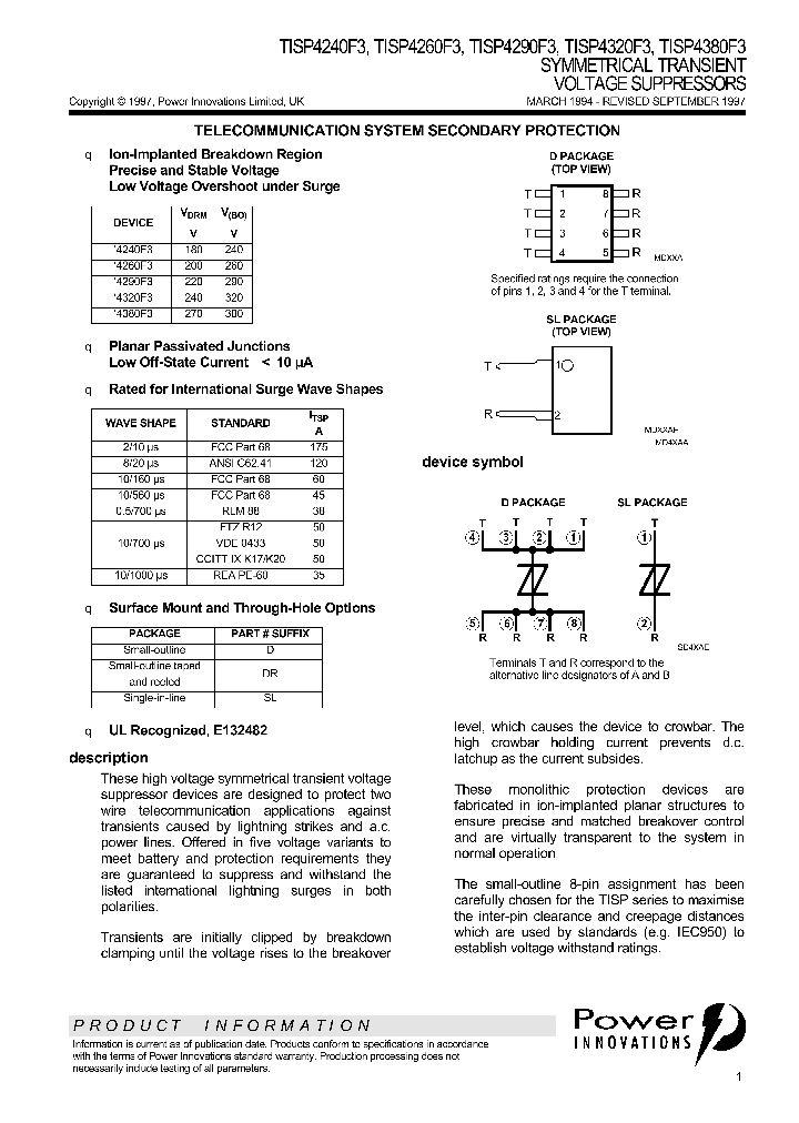 TISP4260F3_190671.PDF Datasheet