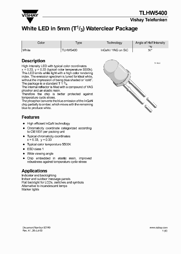 TLHW5400_383059.PDF Datasheet