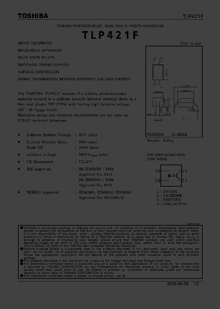 TLP421F_198050.PDF Datasheet