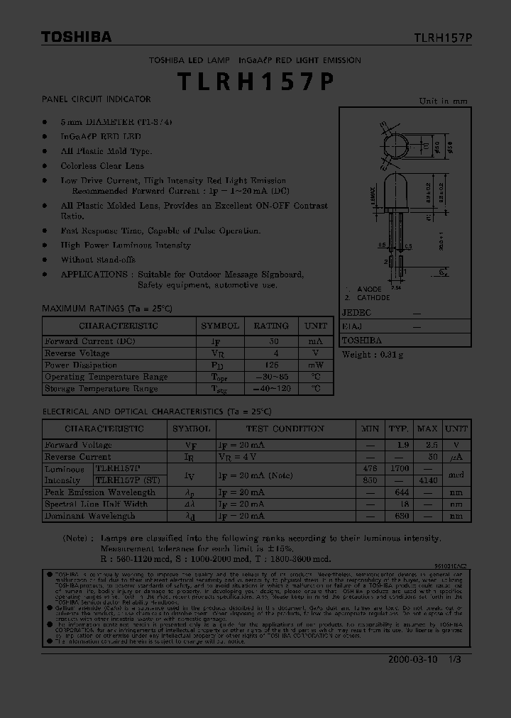 TLRH157P_352786.PDF Datasheet