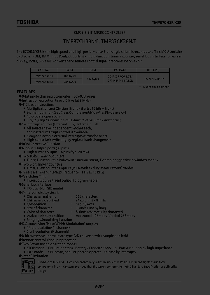 TMP87CK38NF_344433.PDF Datasheet
