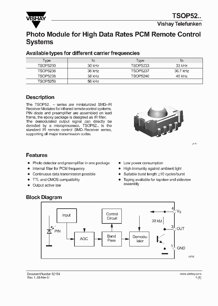 TSOP5237_350514.PDF Datasheet