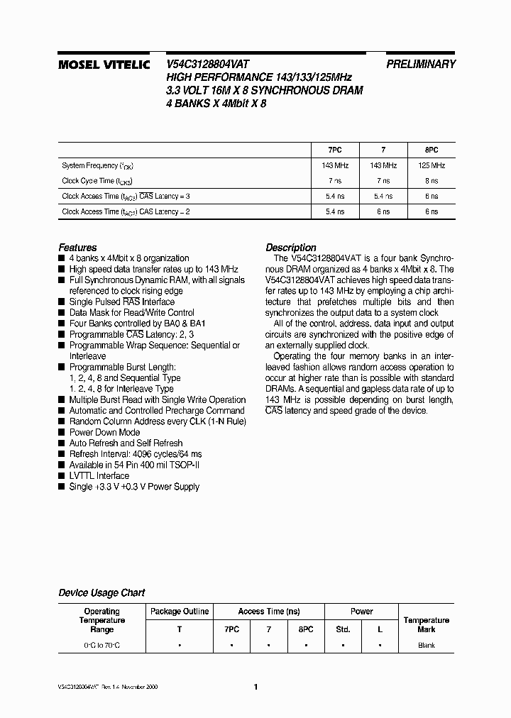 V54C3128804VAT8_313182.PDF Datasheet