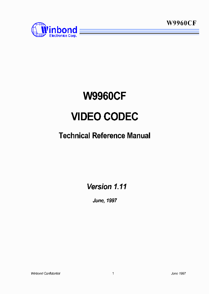W9960CF_343594.PDF Datasheet