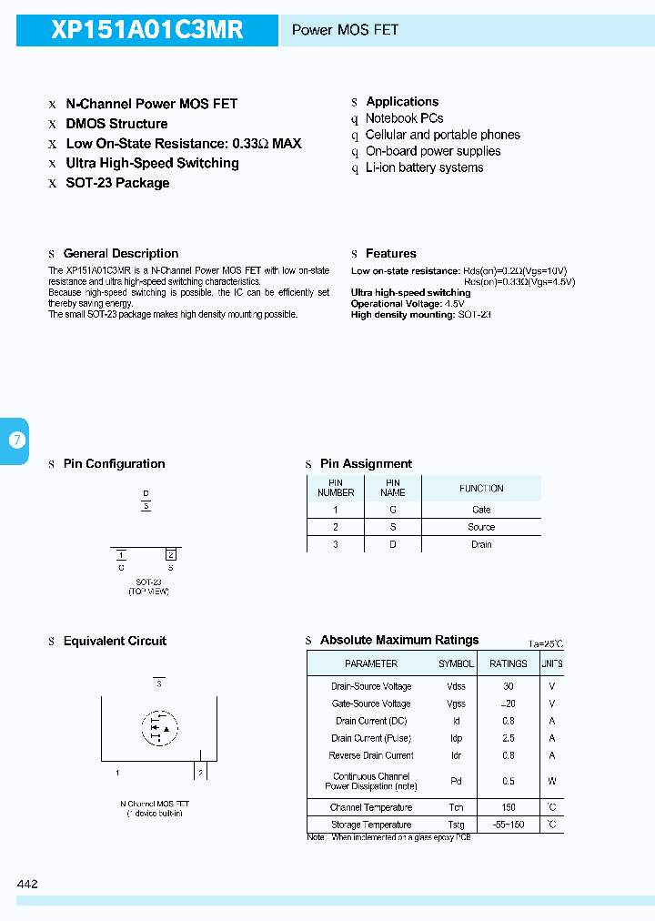 XP151A01C3MR_190563.PDF Datasheet