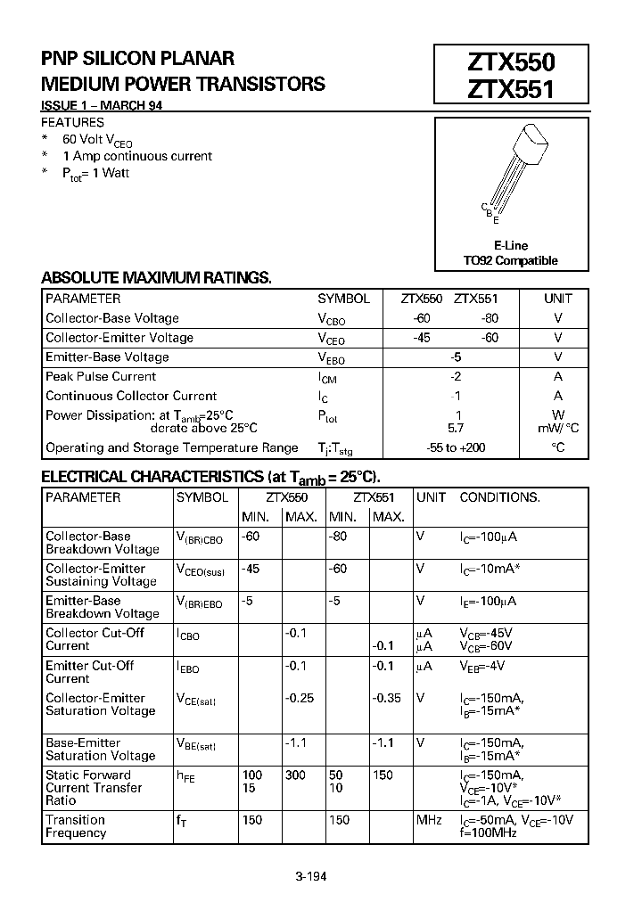 ZTX550_23120.PDF Datasheet