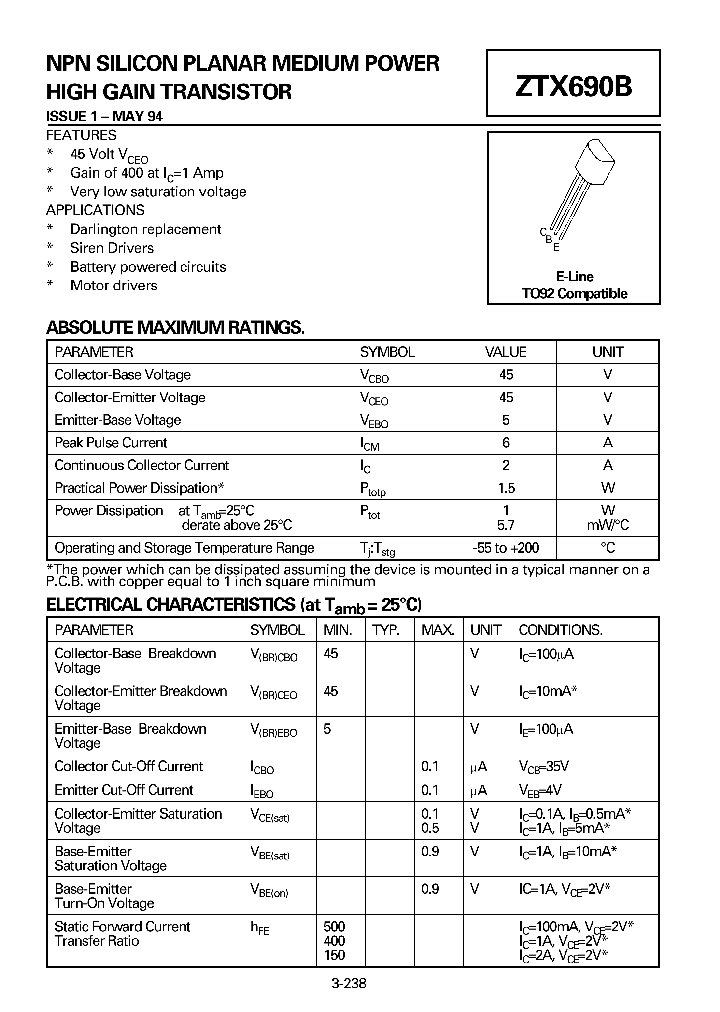 ZTX690B_327639.PDF Datasheet