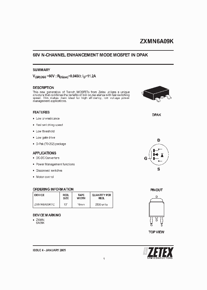 ZXMN6A09KNBSP_199367.PDF Datasheet