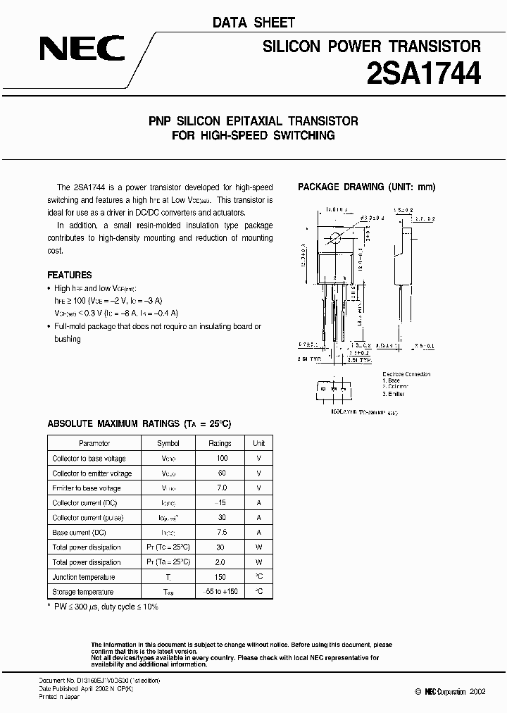 2SA1744_397439.PDF Datasheet