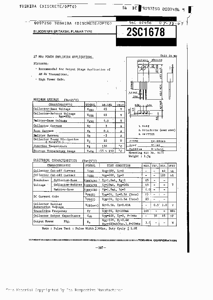 2SC1678_412263.PDF Datasheet