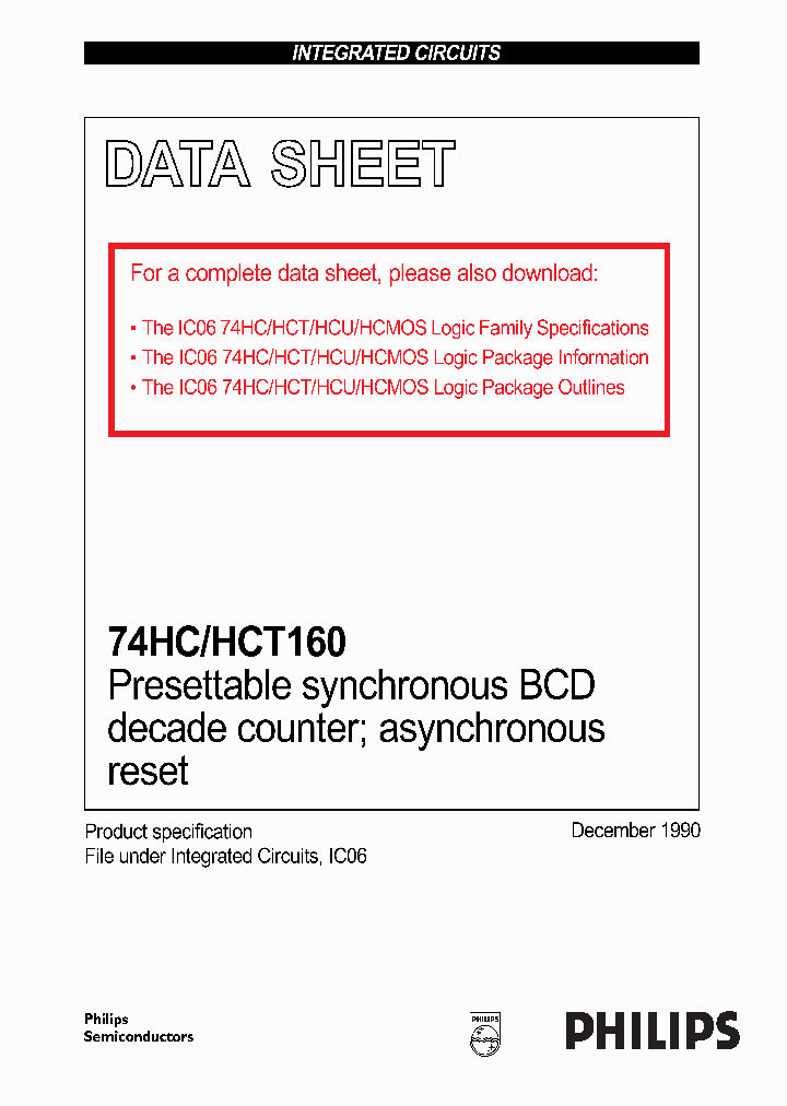 74HC160_18650.PDF Datasheet