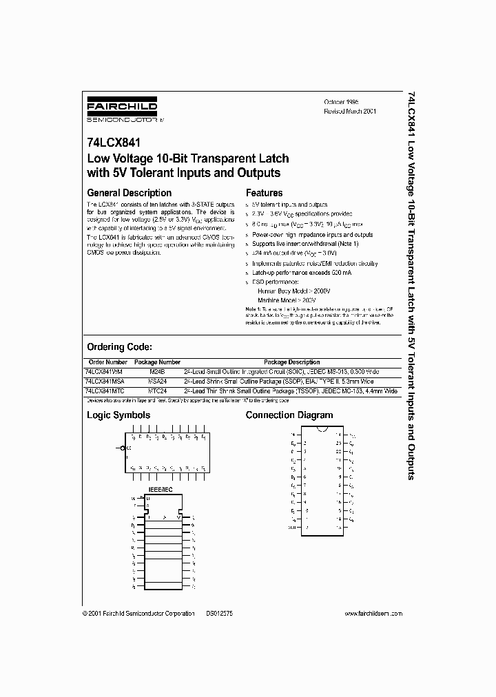 74LCX841WMX_417562.PDF Datasheet