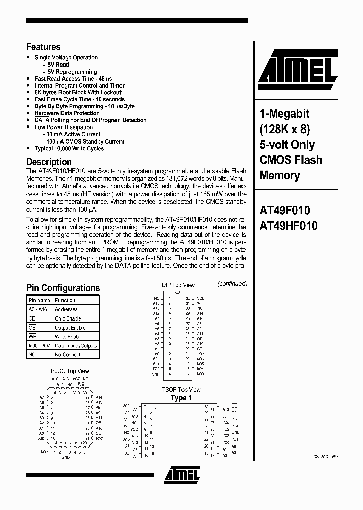 AT49HF010_429819.PDF Datasheet