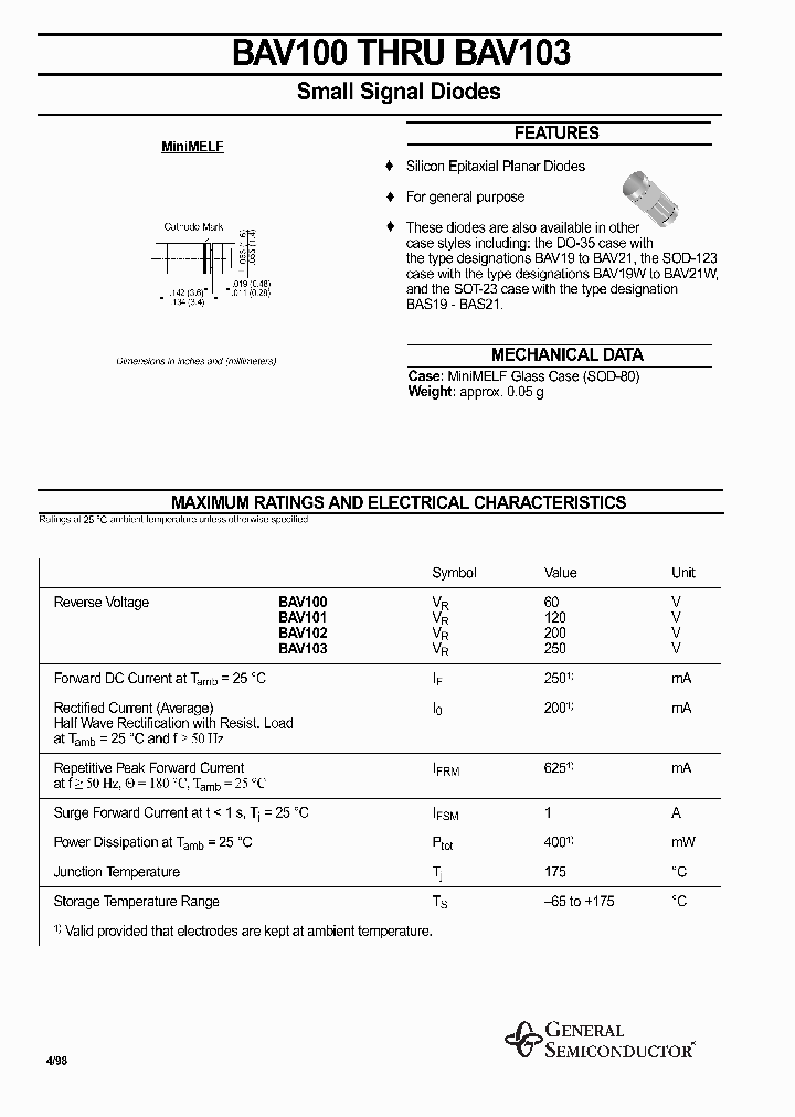 BAV103_410588.PDF Datasheet