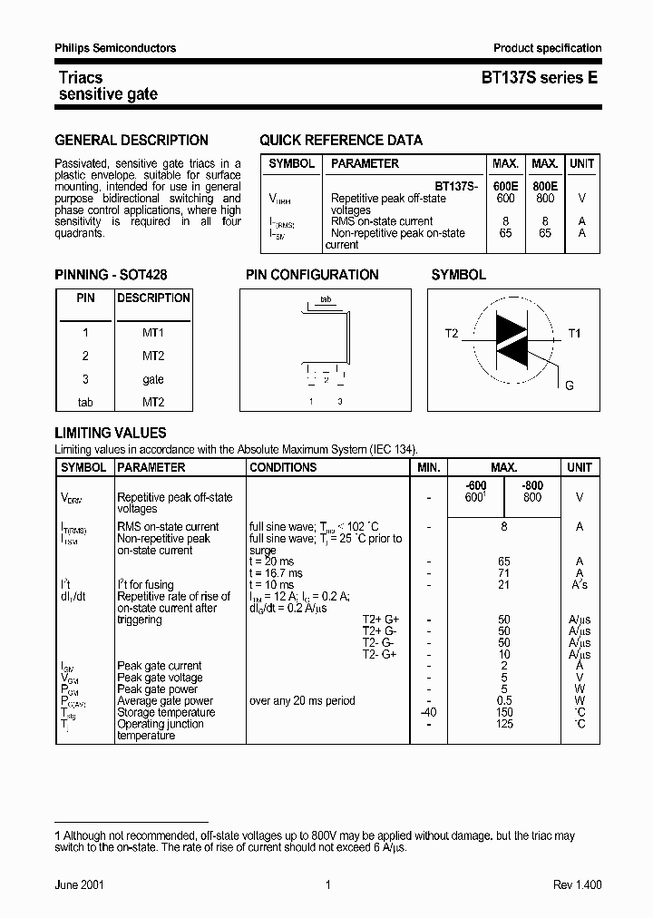 BT137SSERIESE_433370.PDF Datasheet