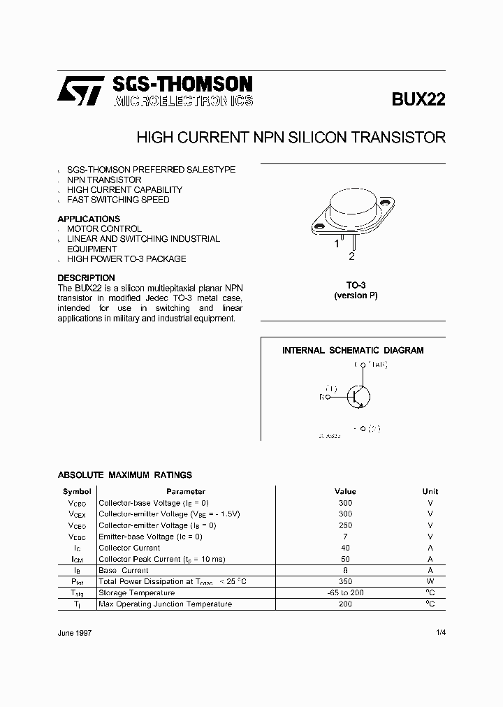 BUX22_395545.PDF Datasheet