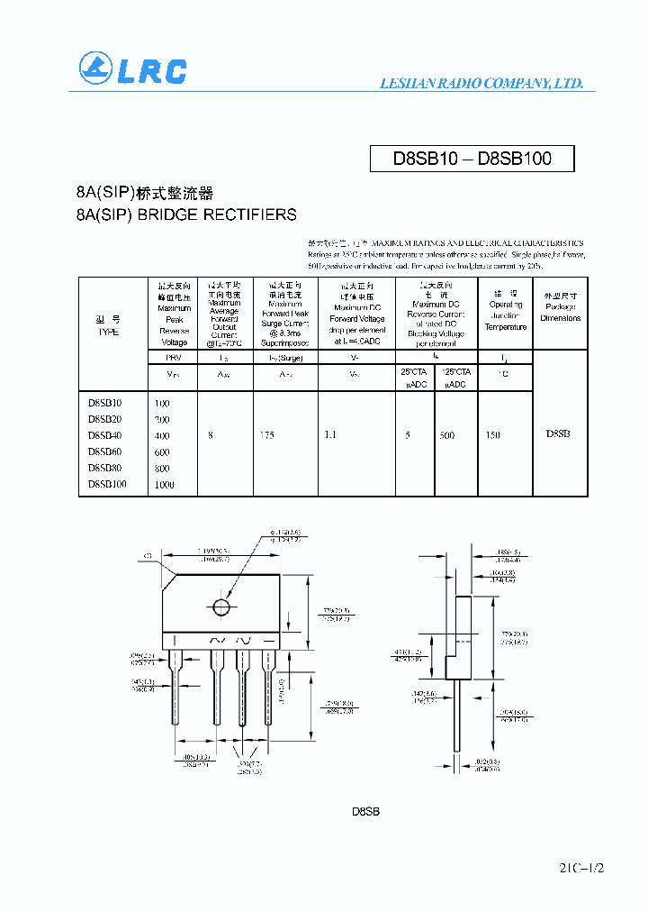 D8SB80_433239.PDF Datasheet