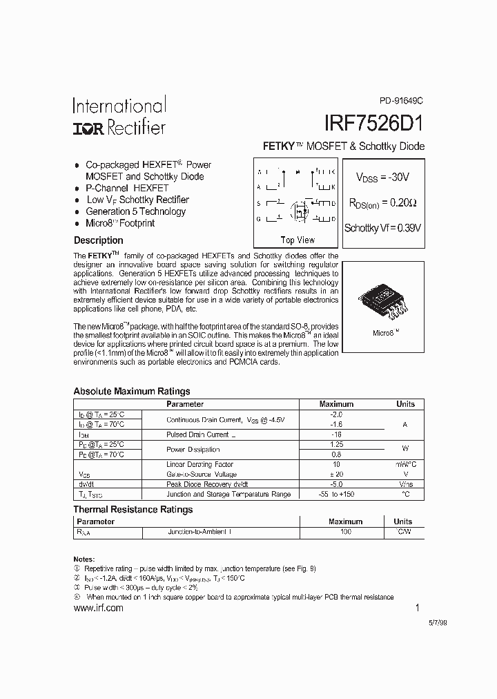 IRF7526D1_408379.PDF Datasheet