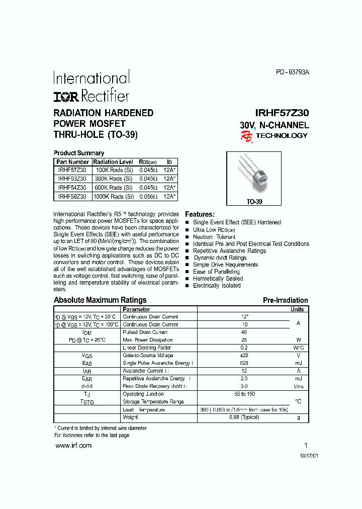 IRHF57Z30_427544.PDF Datasheet