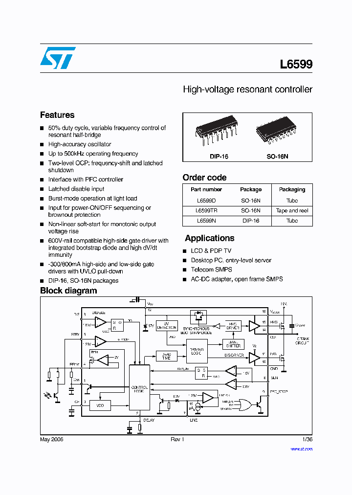 L6599N_387408.PDF Datasheet