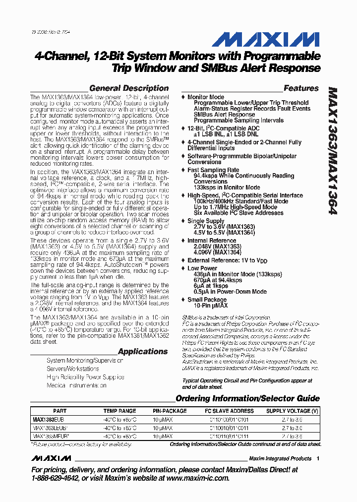 MAX1364EUB_432506.PDF Datasheet