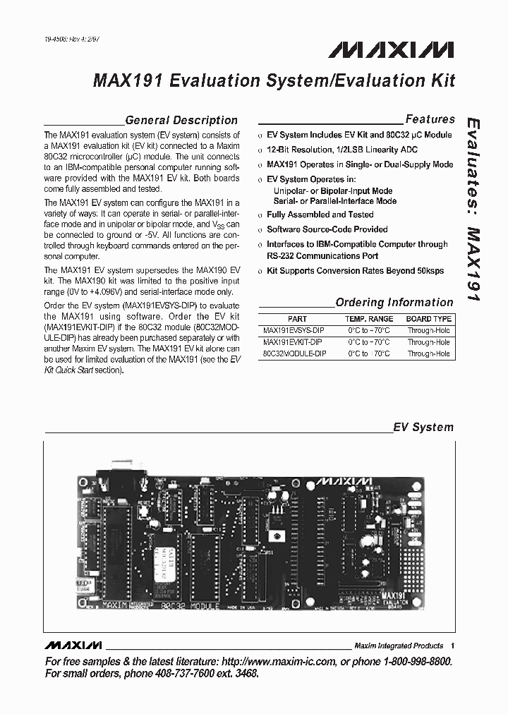 MAX191EVKIT_398226.PDF Datasheet