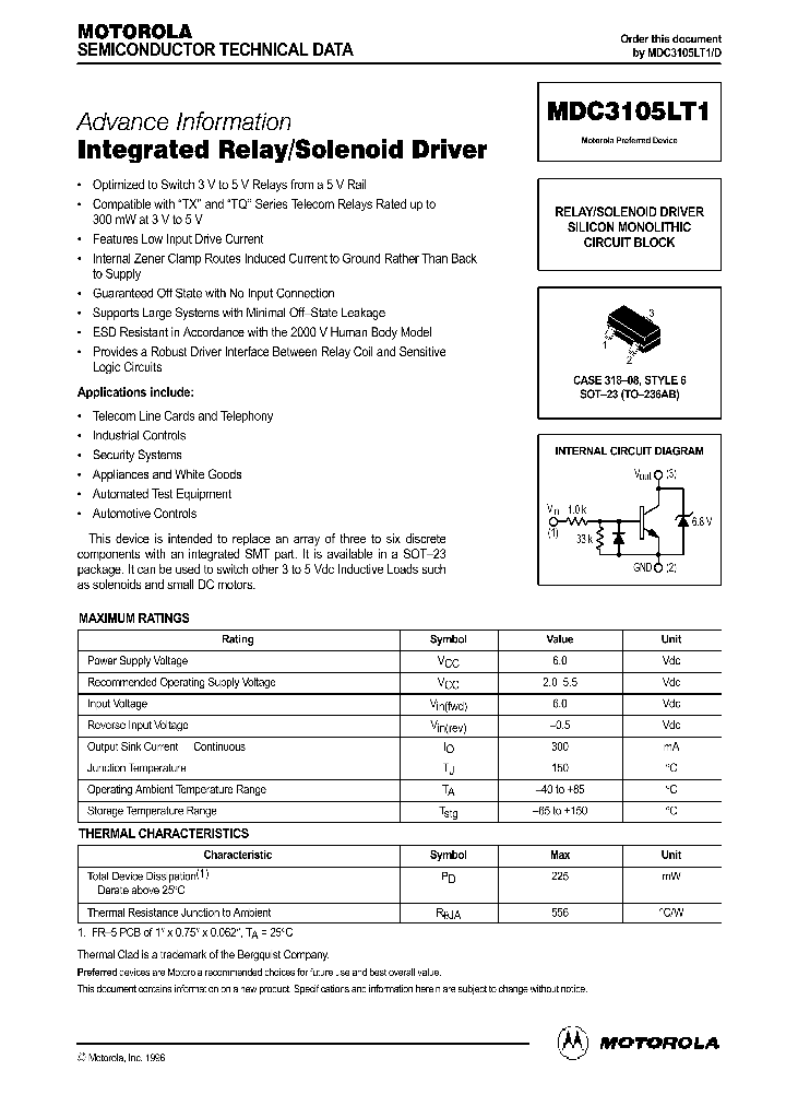 MDC3105LT1_401966.PDF Datasheet