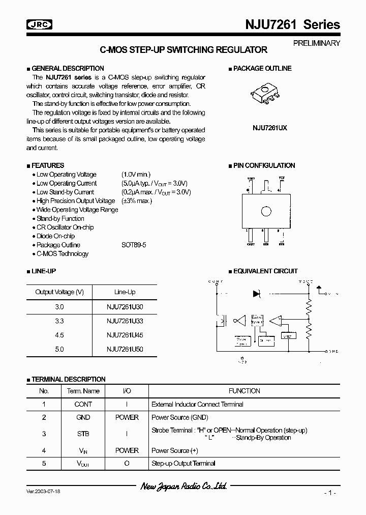 NJU7261_413762.PDF Datasheet