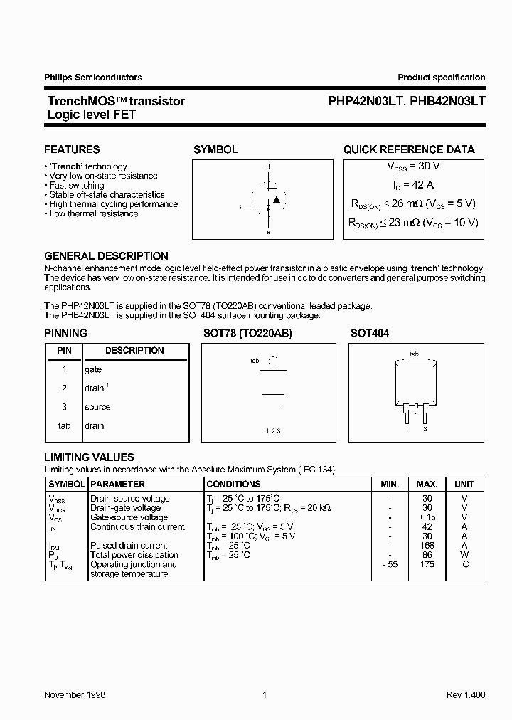 PHP42N03LT_401903.PDF Datasheet