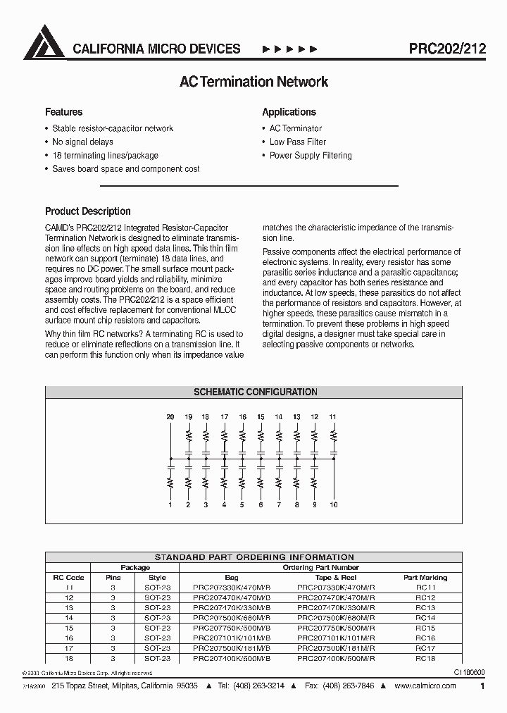 PRC202_88274.PDF Datasheet