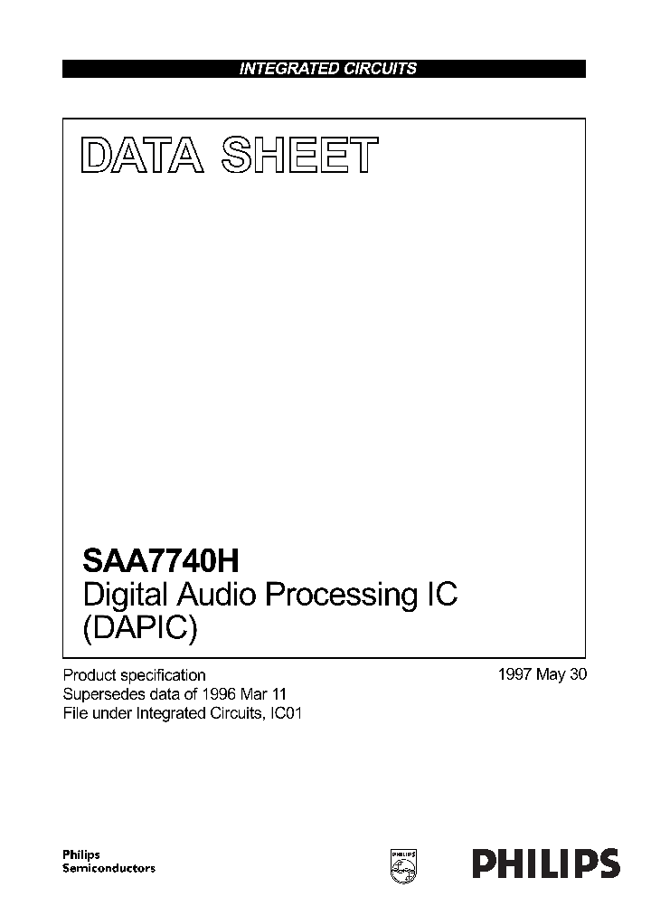SAA7740_396182.PDF Datasheet