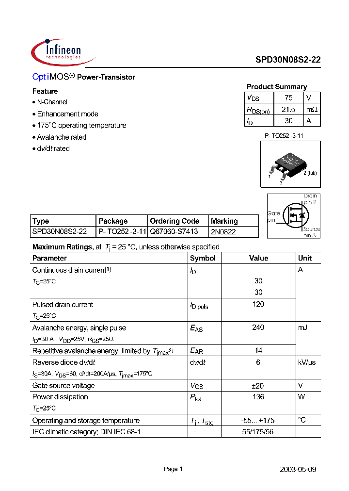 SPD30N08S2-22_431902.PDF Datasheet