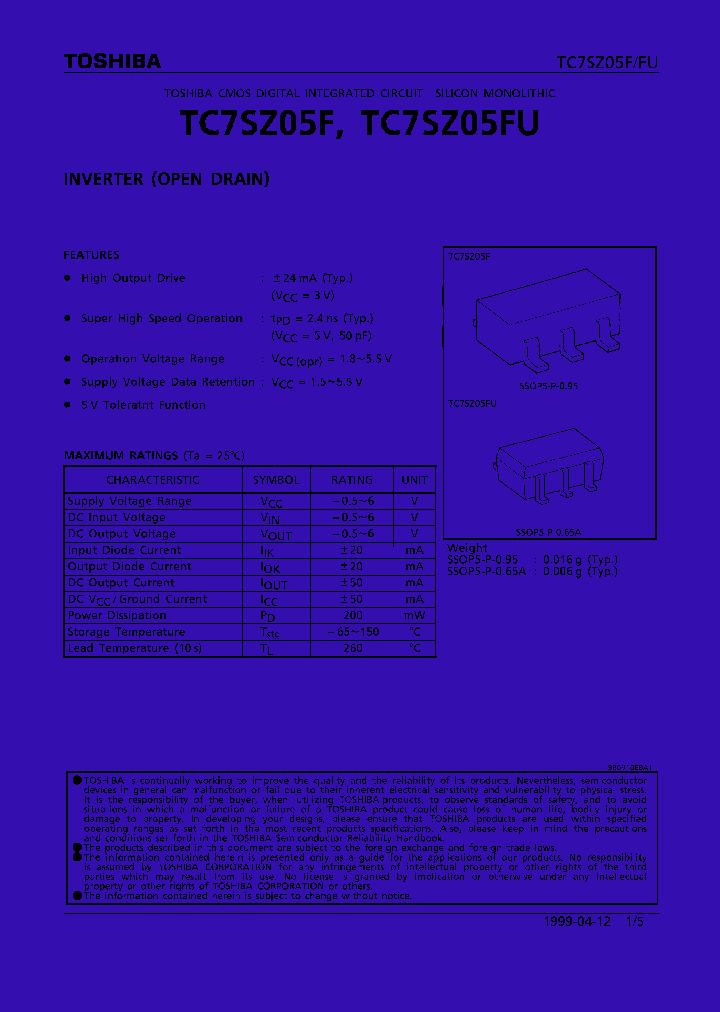 TC7SZ05F_406124.PDF Datasheet