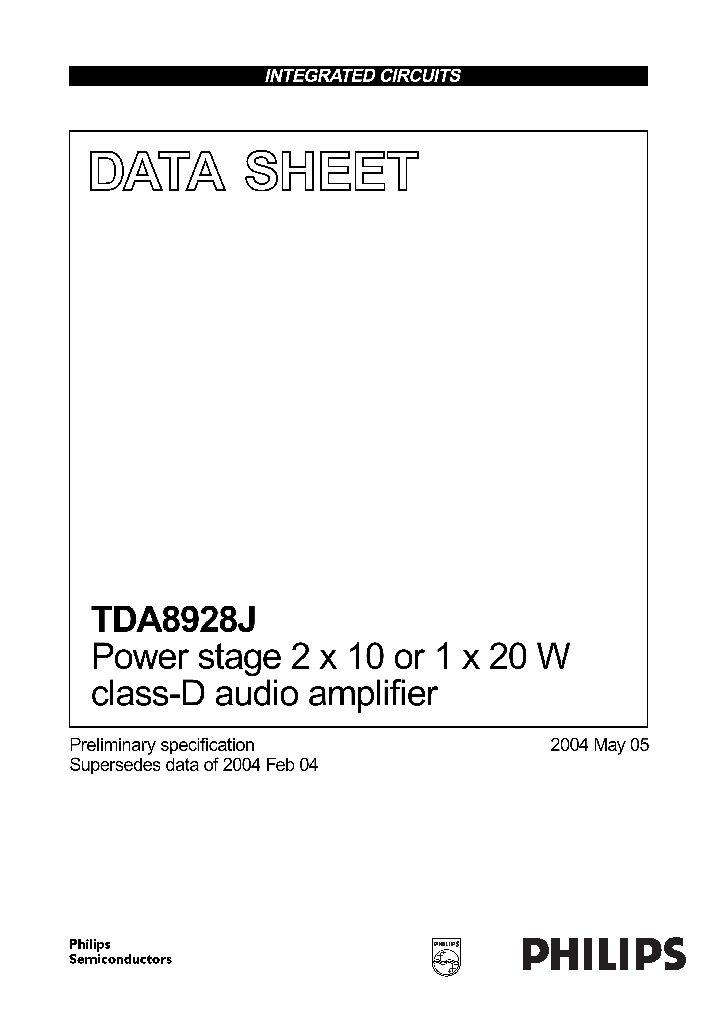 TDA8928J_421489.PDF Datasheet