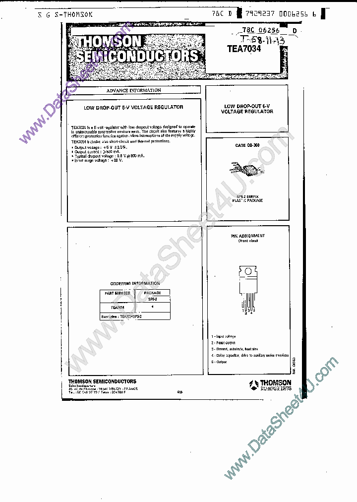 TEA7034_412329.PDF Datasheet