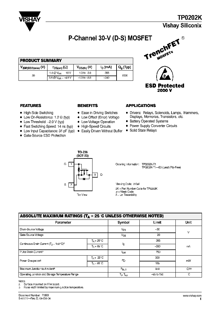 TP0202K_64638.PDF Datasheet