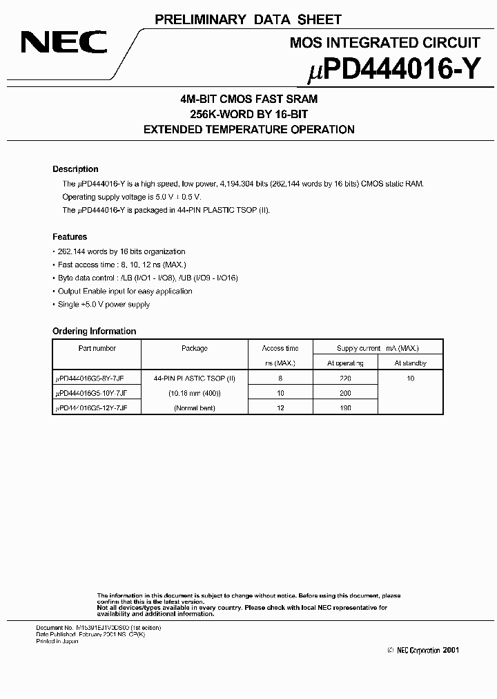 UPD444016G5-12Y-7JF_392536.PDF Datasheet