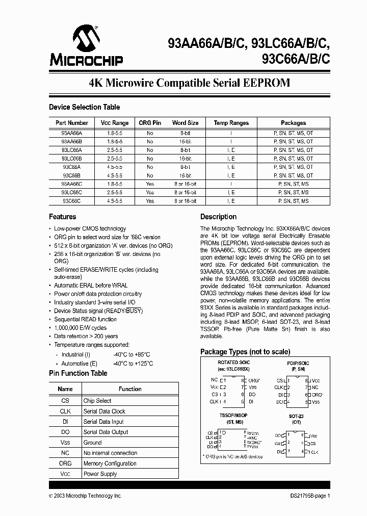 93C66AIMS_435978.PDF Datasheet